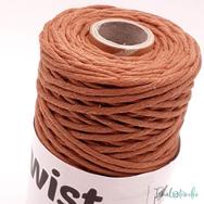 MILA Twist cotton cord - cinnamon brown - sodort pamut zsinórfonal - fahéj barna - 3mm - kep2 MILA Twist cotton cord - cinnamon brown - sodort pamut zsinórfonal - fahéj barna - 3mm - kep2