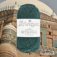 Scheepjes Metropolis 017 Multan - zöld gyapjú fonal - green wool yarn - kép2