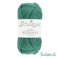 Scheepjes Metropolis 018 Suwon - türkiz zöld gyapjú fonal - turquoise wool yarn