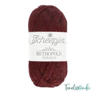 Scheepjes Metropolis 041 Rabat - sötét téglavörös gyapjú fonal - deep red wool yarn
