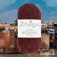 Scheepjes Metropolis 041 Rabat - sötét téglavörös gyapjú fonal - deep red wool yarn - kep2
