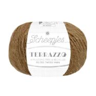 Scheepjes Terrazzo 748 Cioccolato - csokibarna gyapjú fonal - brown tweed wool yarn