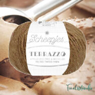 Scheepjes Terrazzo 748 Cioccolato - csokibarna gyapjú fonal - brown tweed wool yarn - kep2