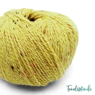 Scheepjes Terrazzo 706 Paglia - sárgászöld gyapjú fonal - yellow-green tweed wool yarn