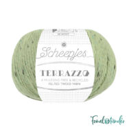 Scheepjes Terrazzo 709 Primavera - világoszöld gyapjú fonal - green tweed wool yarn