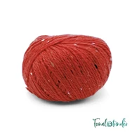 Scheepjes Terrazzo 718 Scarlatto - skarlátvörös gyapjú fonal - red tweed wool yarn