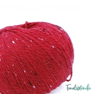 Scheepjes Terrazzo 719 Cremisi - karmazsin vörös gyapjú fonal - red tweed wool yarn