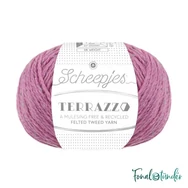 Scheepjes Terrazzo 724 Garofano - rózsaszín gyapjú fonal - pink tweed wool yarn - 02