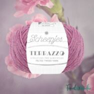 Scheepjes Terrazzo 724 Garofano - rózsaszín gyapjú fonal - pink tweed wool yarn - 02