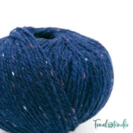 Scheepjes Terrazzo 731 Millennio - mélykék gyapjú fonal - deep blue tweed wool yarn