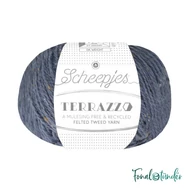 Scheepjes Terrazzo 732 Acciaio - acélkék gyapjú fonal - steel blue tweed wool yarn