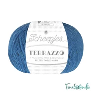 Scheepjes Terrazzo 733 Zaffiro - zafírkék gyapjú fonal - sapphire blue tweed wool yarn