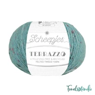 Scheepjes Terrazzo 738 Lago - kék gyapjú fonal - blue tweed wool yarn - 02