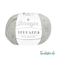 Scheepjes Terrazzo 740 Piuma - világosszürke gyapjú fonal - light gray tweed wool yarn