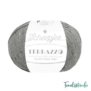 Scheepjes Terrazzo 741 Cenere - hamuszürke gyapjú fonal - ash gray tweed wool yarn