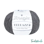 Scheepjes Terrazzo 742 Pietra - sötétszürke gyapjú fonal - stone-gray tweed wool yarn