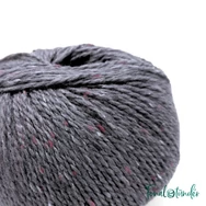 Scheepjes Terrazzo 742 Pietra - sötétszürke gyapjú fonal - stone-gray tweed wool yarn