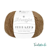 Scheepjes Terrazzo 748 Cioccolato - csokibarna gyapjú fonal - brown tweed wool yarn