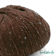 Scheepjes Terrazzo 749 Caffe Nero - kávébarna gyapjú fonal - brown tweed wool yarn - 2