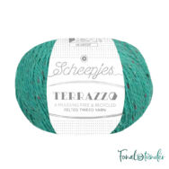 Scheepjes Terrazzo 752 Laguna - türkiz gyapjú fonal - turquoise tweed wool yarn