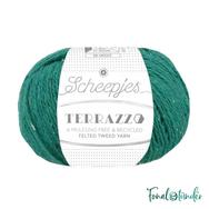 Scheepjes Terrazzo 754 Verde Inglese - türkiz gyapjú fonal - turquoise tweed wool yarn Scheepjes Terrazzo 754 Verde Inglese - türkiz gyapjú fonal - turquoise tweed wool yarn