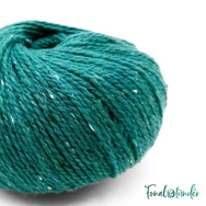 Scheepjes Terrazzo 754 Verde Inglese - türkiz gyapjú fonal - turquoise tweed wool yarn - 02