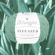 Scheepjes Terrazzo 755 Ciano - türkiz gyapjú fonal - turquoise tweed wool yarn - 02