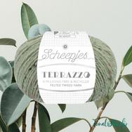 Scheepjes Terrazzo 756 Guscio d’uovo - zöld gyapjú fonal - green tweed wool yarn - 02 Scheepjes Terrazzo 756 Guscio d’uovo - zöld gyapjú fonal - green tweed wool yarn - 02