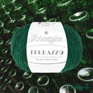 Scheepjes Terrazzo 759 Verde Bottiglia - sötétzöld gyapjú fonal - dark green tweed wool yarn - 02 Scheepjes Terrazzo 759 Verde Bottiglia - sötétzöld gyapjú fonal - dark green tweed wool yarn - 02