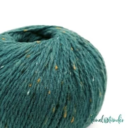 Scheepjes Terrazzo 760 Giungla - sötétzöld gyapjú fonal - dark green tweed wool yarn