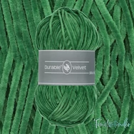 Durable Velvet 2133 Dark Mint - sötétzöld zsenília fonal - dark green chenille yarn - 2