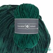Durable Velvet 2150 Forest Green - sötét fenyőzöld zsenília fonal - dark green chenille yarn - 02
