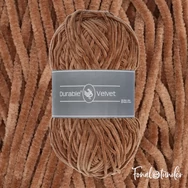 Durable Velvet 2218 Hazelnut - mogyoróbarna zsenília fonal - brown chenille yarn - 2