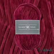 Durable Velvet 222 Bordeaux - bordó zsenília fonal - deep red chenille yarn - 2