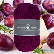 Durable Velvet 249 Plum - sötét lila zsenília fonal - deep purple chenille yarn