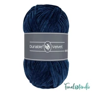 Durable Velvet 321 Navy - sötétkék zsenília fonal - dark blue chenille yarn