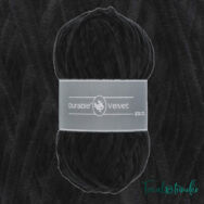 Durable Velvet 325 - koromfekete zsenília fonal - black chenille yarn - 2