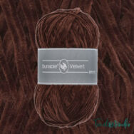 Durable Velvet 385 Coffee - kávébarna zsenília fonal - deep brown chenille yarn - 2