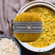 Durable Macrame 2211 Curry - narancssárga makramé zsinórfonal - orange twisted cotton cord - 2