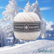 Durable Macrame 310 White - hófehér makramé zsinórfonal - snow-white twisted cotton cord - 2