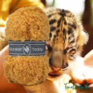 Durable Teddy 2182 Ochre - okkersárga buklé fonal - hairy fluffy yarn - 02