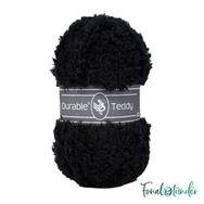 Durable Teddy 325 Black - fekete buklé fonal - hairy fluffy yarn Durable Teddy 325 Black - fekete buklé fonal - hairy fluffy yarn