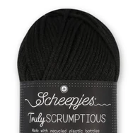 Scheepjes Truly Scrumptious 301 Charocal Ice cream - fekete öko akril fonal - eco yarn blend