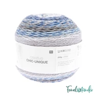 Rico Chic-Unique 017 Blue - gardient yarn - gyapjú keverék fonal