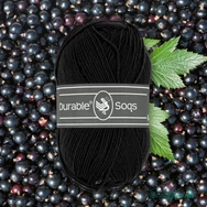 Durable Soqs 325 Black - fekete gyapjú zoknifonal - wool socks yarn
