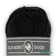 Durable Soqs 325 Black - fekete gyapjú zoknifonal - wool socks yarn