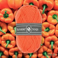 Durable Soqs 408 Fresh Coral - korallpiros gyapjú zoknifonal - red wool socks yarn