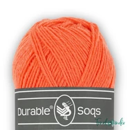 Durable Soqs 408 Fresh Coral - korallpiros gyapjú zoknifonal - red wool socks yarn