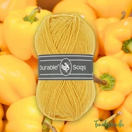 Durable Soqs 411 Mimosa - élénk napsárga gyapjú zoknifonal - yellow wool socks yarn