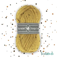 Durable Soqs Tweed 2145 Golden Olive - aranysárga gyapjú zoknifonal - wool socks yarn